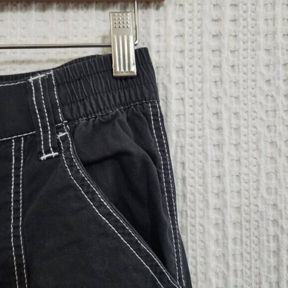 H&M Divided Baggy Black Cargo Trouser Pants Y2K Style Size 2 - Picture 7 of 14